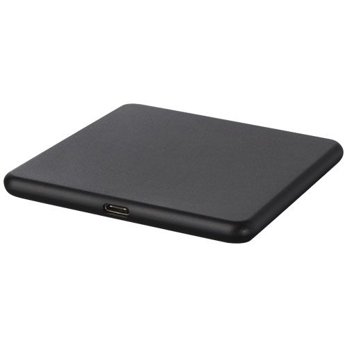 PF124204-1Loop 10 W kabelloses Ladepad aus recyceltem Kunststoff_ schwarz