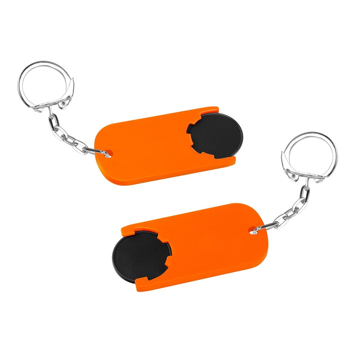 HE7439K-6-5Chiphalter mit 1€-Chip _Alpha_ schwarz_ orange