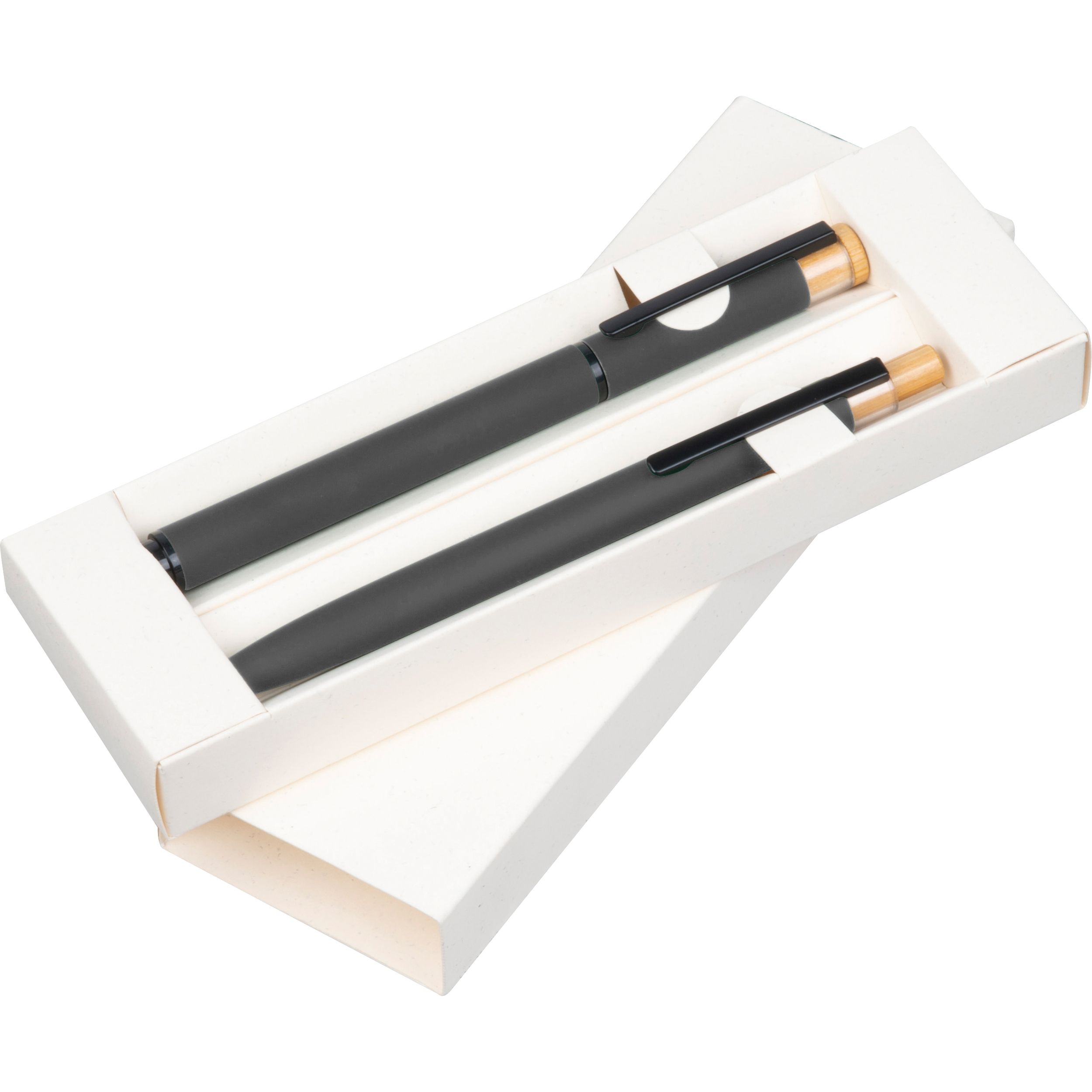 MA14706-77Schreibset aus recyceltem Aluminium RAFFAELE_ anthrazit