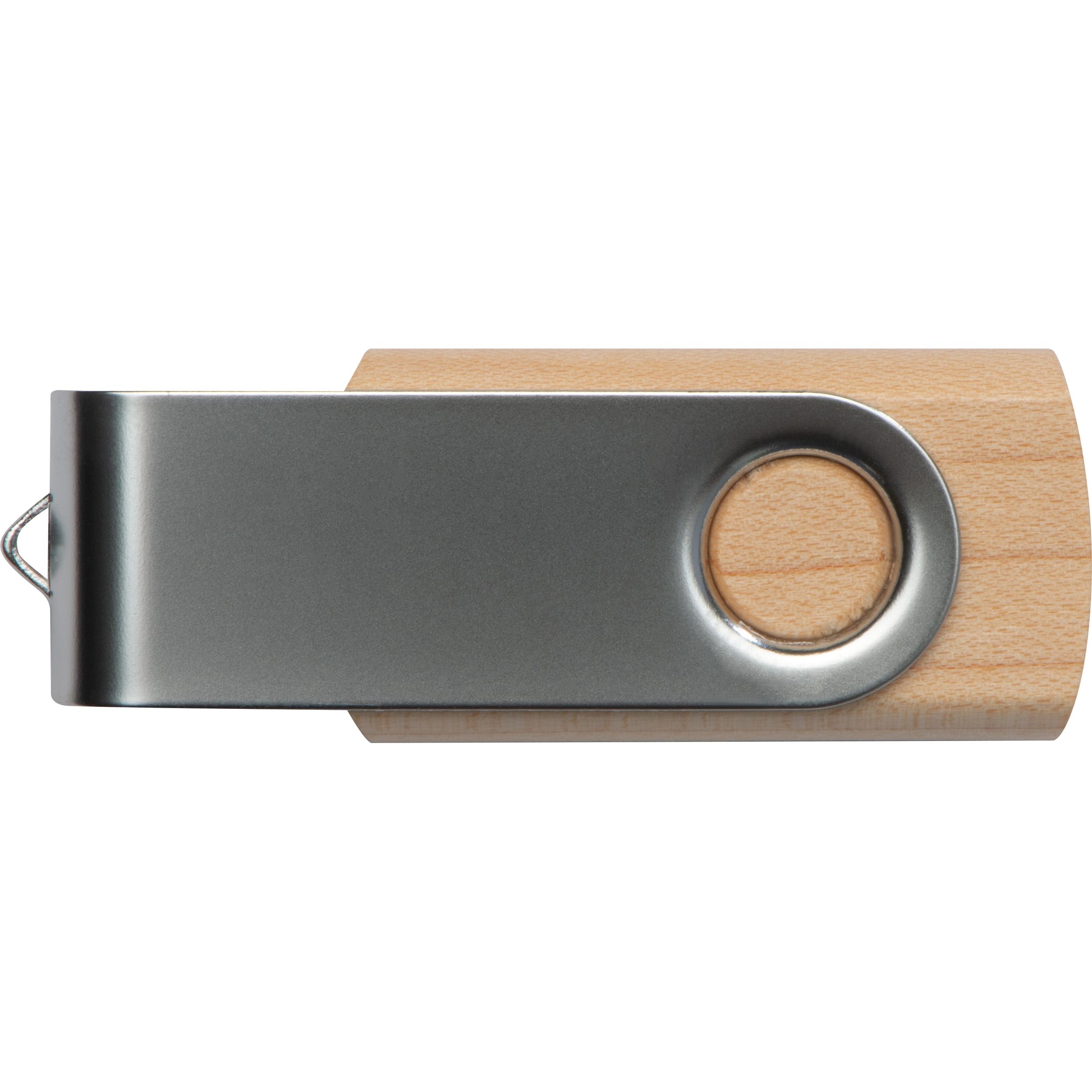 MA20876-01USB Stick aus hellem Holz 4GB_ braun