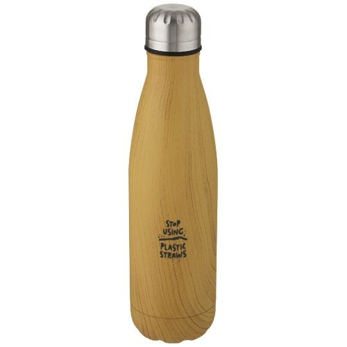PF100683-1Cove 500 ml Kupfer-Vakuum Isolierflasche in Holzoptik_ heather natur