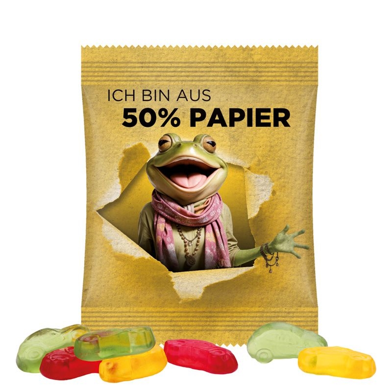 JG17062-4Minituete 15g_ Fruchtgummi Standardformen_ Auto_ transparente Folie