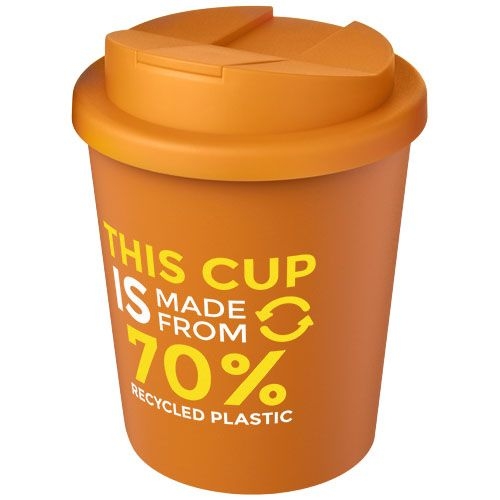 PF210455-14Americano® Espresso Eco 250 ml recycelter Isolierbecher mit auslaufsicherem Deckel_ orange