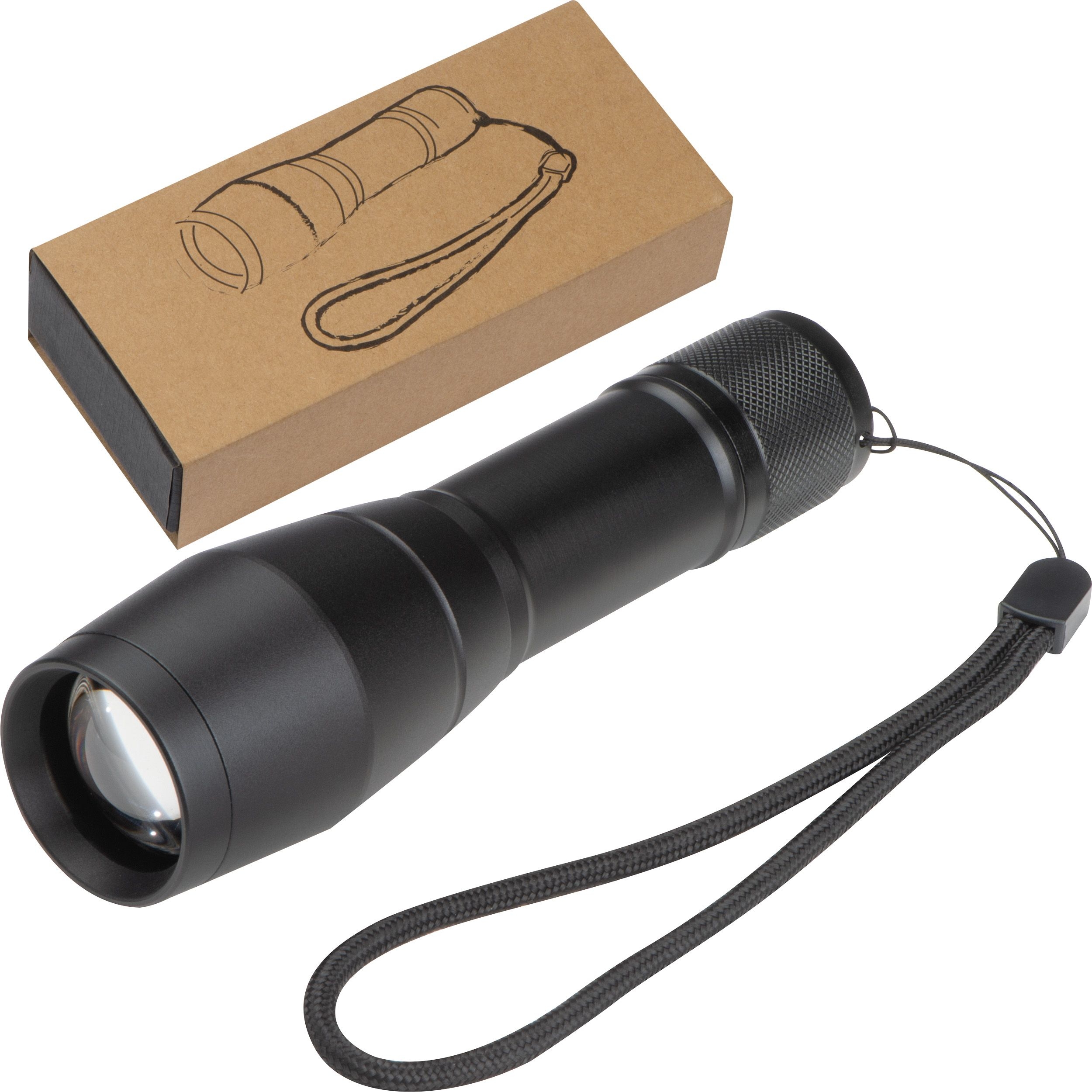 MA81185-03LED Taschenlampe mit 3 verschiedenen Lichtfunktionen_ schwarz