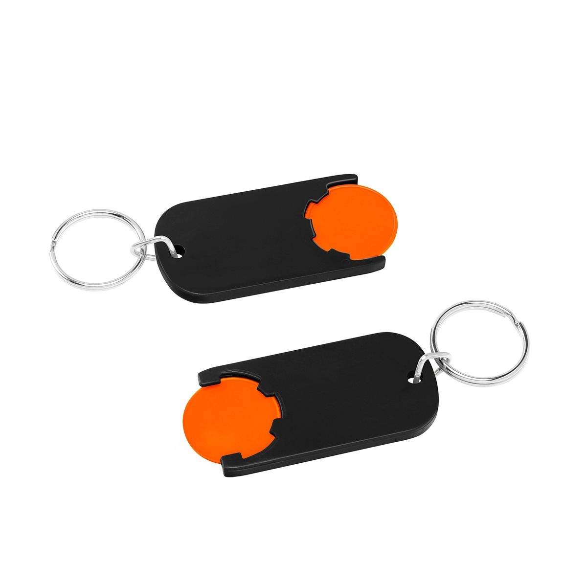 HE7439R-5-6Chiphalter mit 1€-Chip _Alpha_ orange_ schwarz HE7439R-5-6Chiphalter mit 1€-Chip _Alpha_ orange_ schwarz