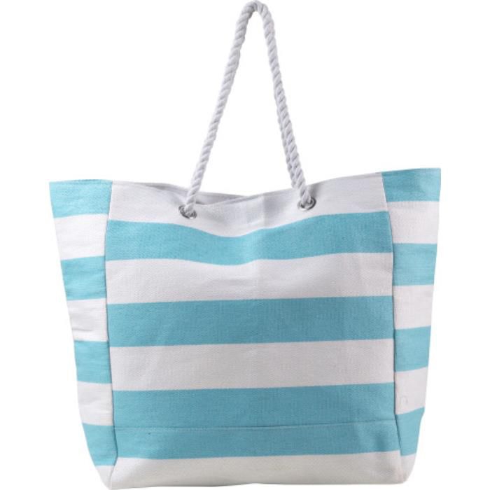 Strandtasche aus Baumwolle/Polyester Luzia, Hellblau