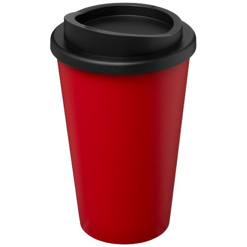 PF210691-3Americano® recycelter isolierter 350 ml Becher_ rot_schwarz