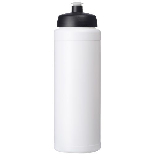 PF210689-1Baseline® Plus grip 750 ml Sportflasche mit Sportdeckel_ weiss_schwarz