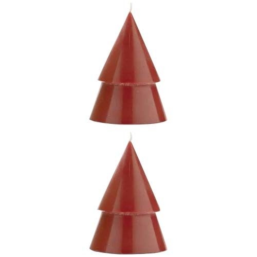 PF126324-3Originalhome Weihnachtsbaum Kerze M_ 2er Set_ rot