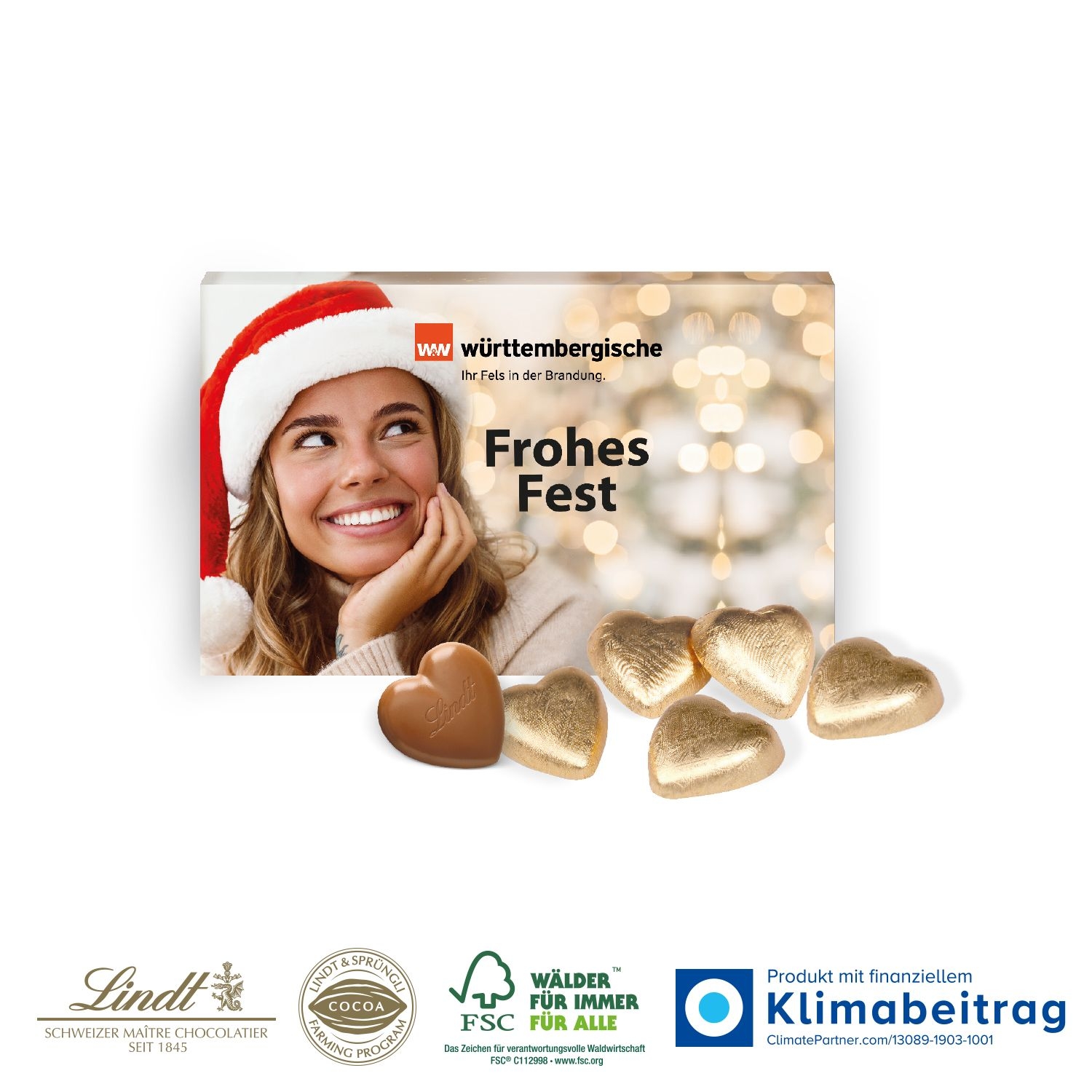 CD91225-01Praesentbox „Business“ mit Lindt Schokoherzen