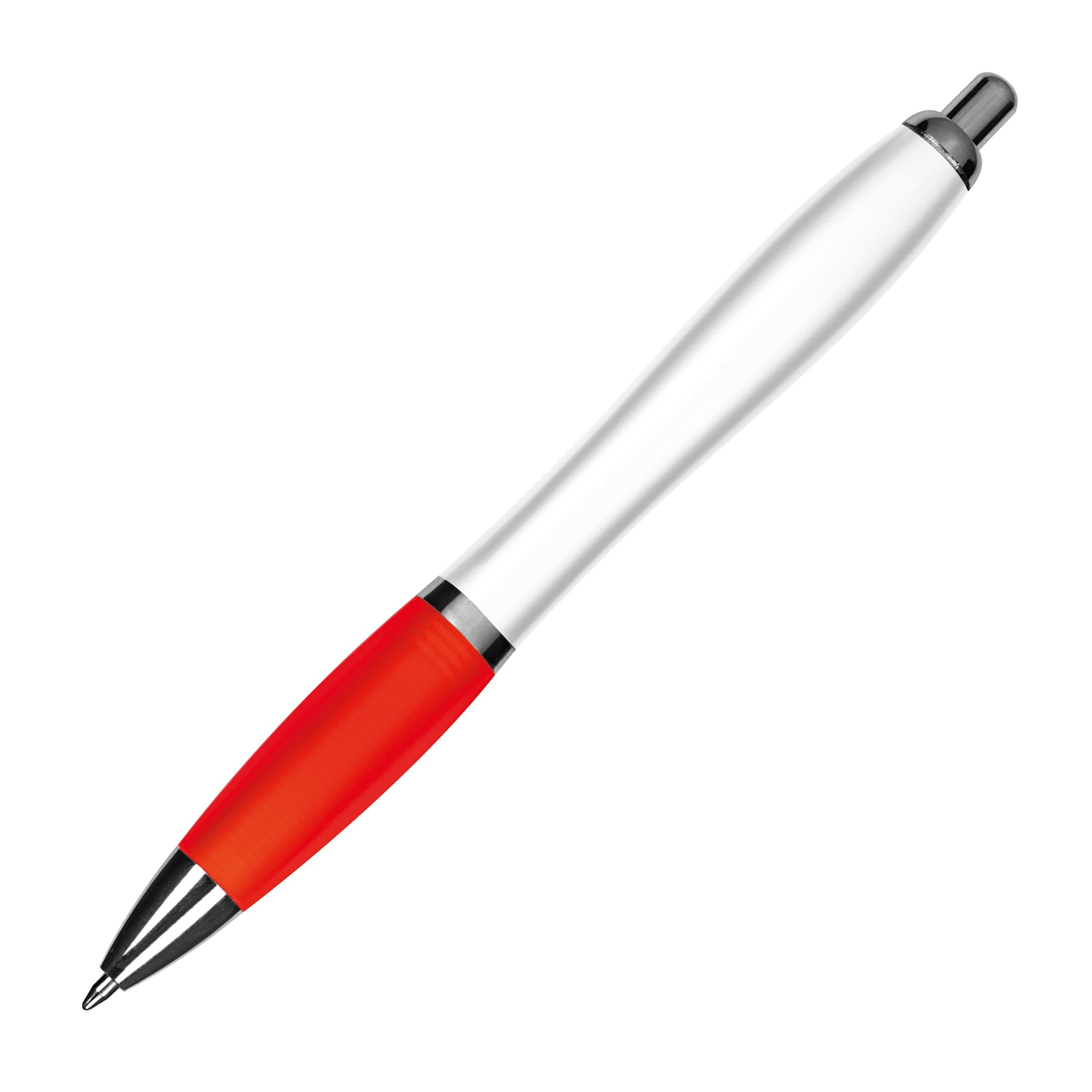 MA11683-05Kugelschreiber mit weissem Schaft _ rot