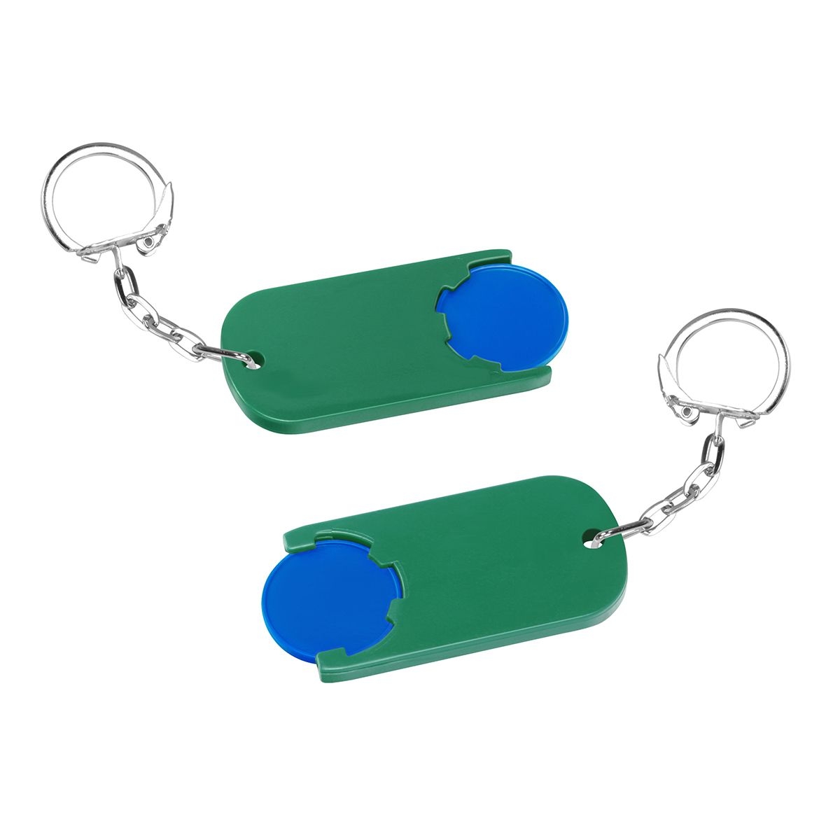 HE7439K-3-2Chiphalter mit 1€-Chip _Alpha_ blau_ gruen