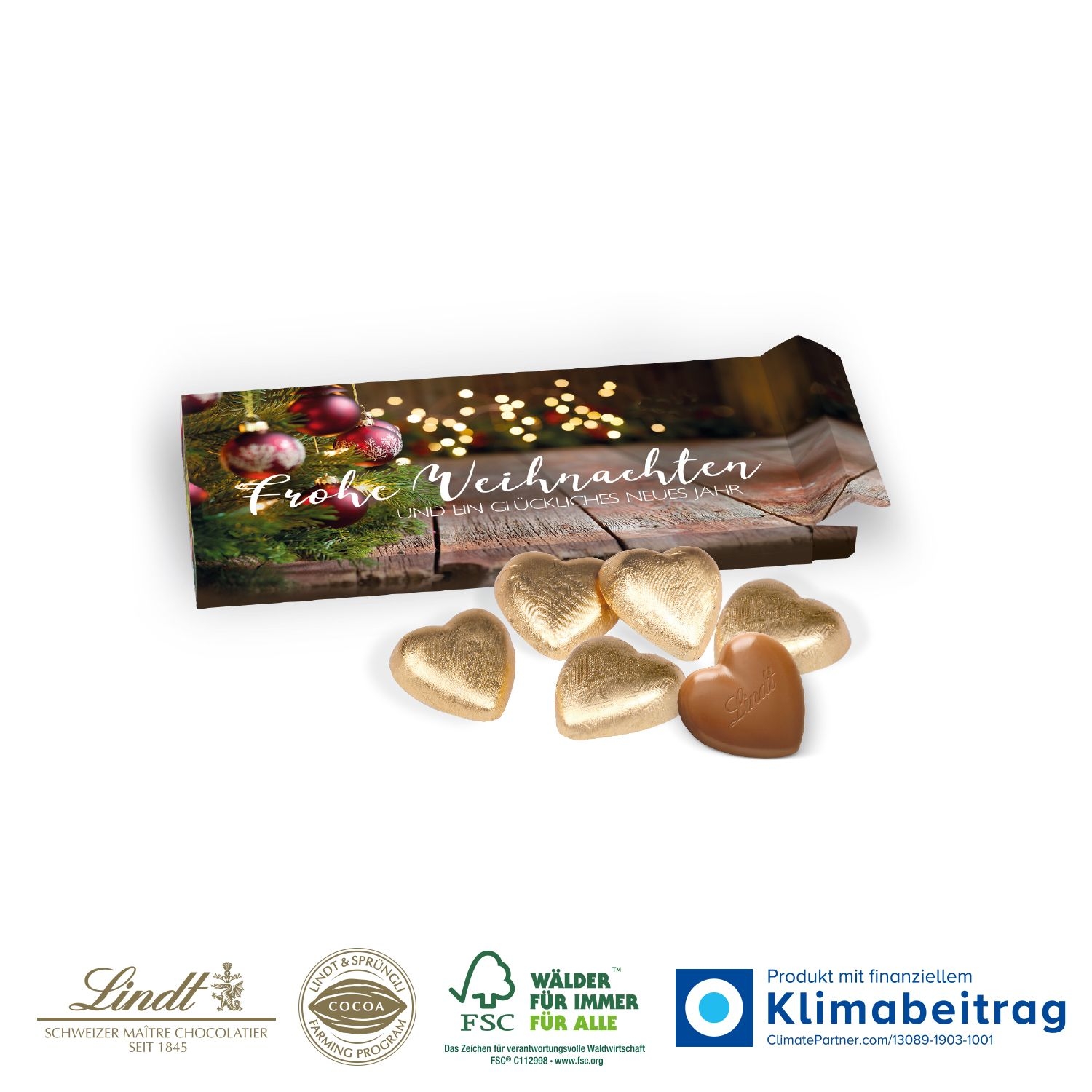 CD91001Praesentbox mit Lindt Schokoherzen