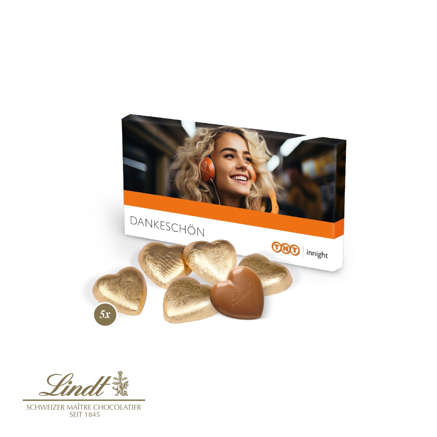CD91001Praesentbox mit Lindt Schokoherzen