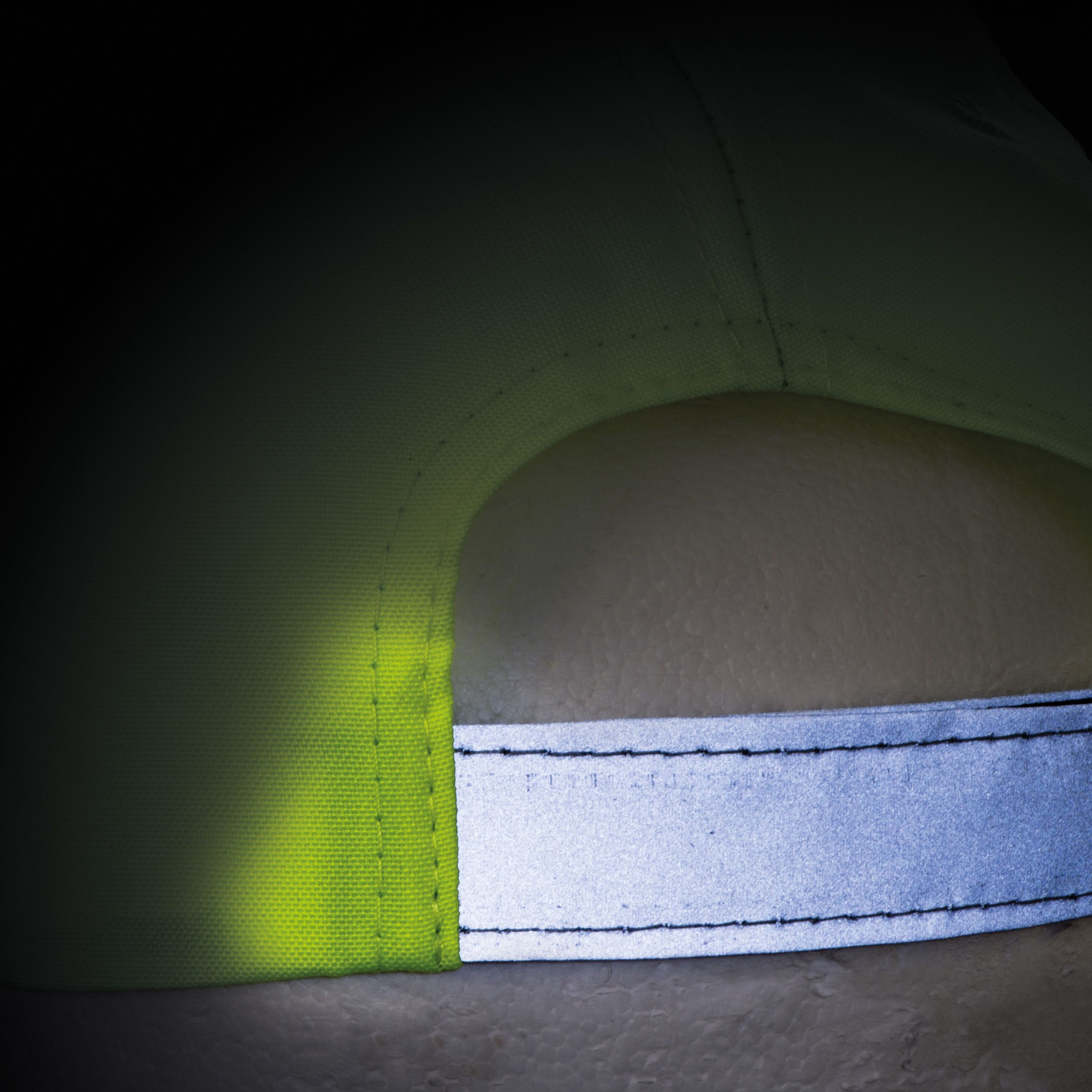 MA53397-086 Panel Baseballcap fuer Erwachsene aus Polyester mit reflektierender Borte_ gelb