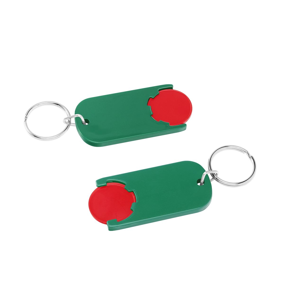 HE7439R-1-2Chiphalter mit 1€-Chip _Alpha_ rot_ gruen HE7439R-1-2Chiphalter mit 1€-Chip _Alpha_ rot_ gruen