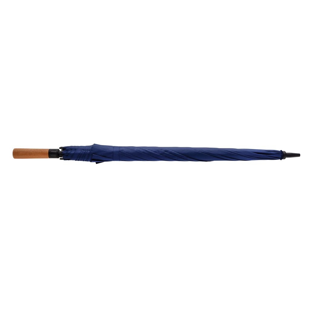 XDP850_72-25Tony Aware™ RPET 30_ Schirm mit auto. Oeffnung _ Akaziengriff_ navy blau