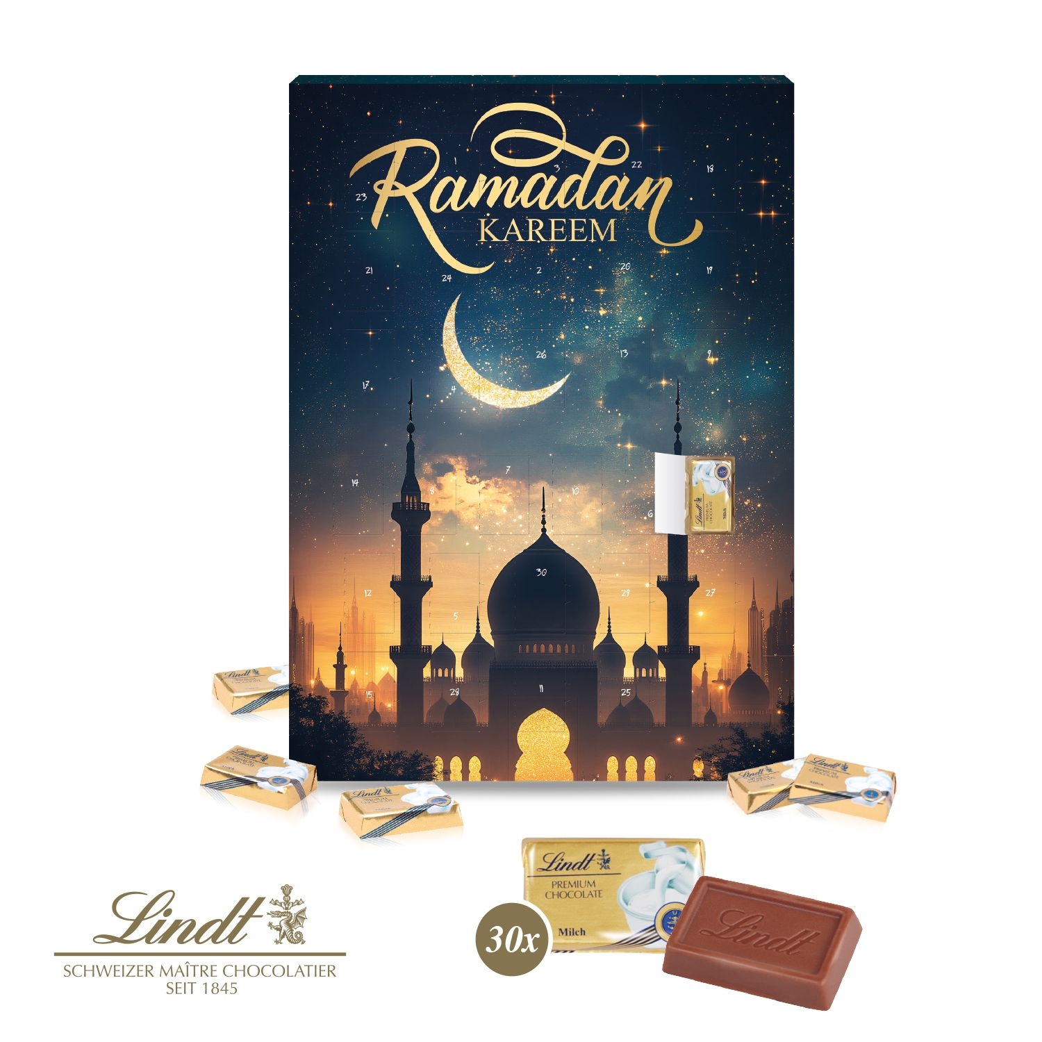 CD95189-02Ramadan-Kalender mit Lindt Schokolade_ Individuelles Motiv