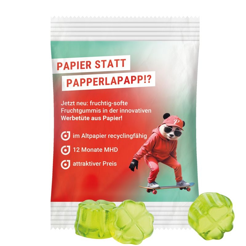 JG18062-11Minituete 15 g Trolli Fruchtgummi Standardformen_ Kleeblatt_ weiss