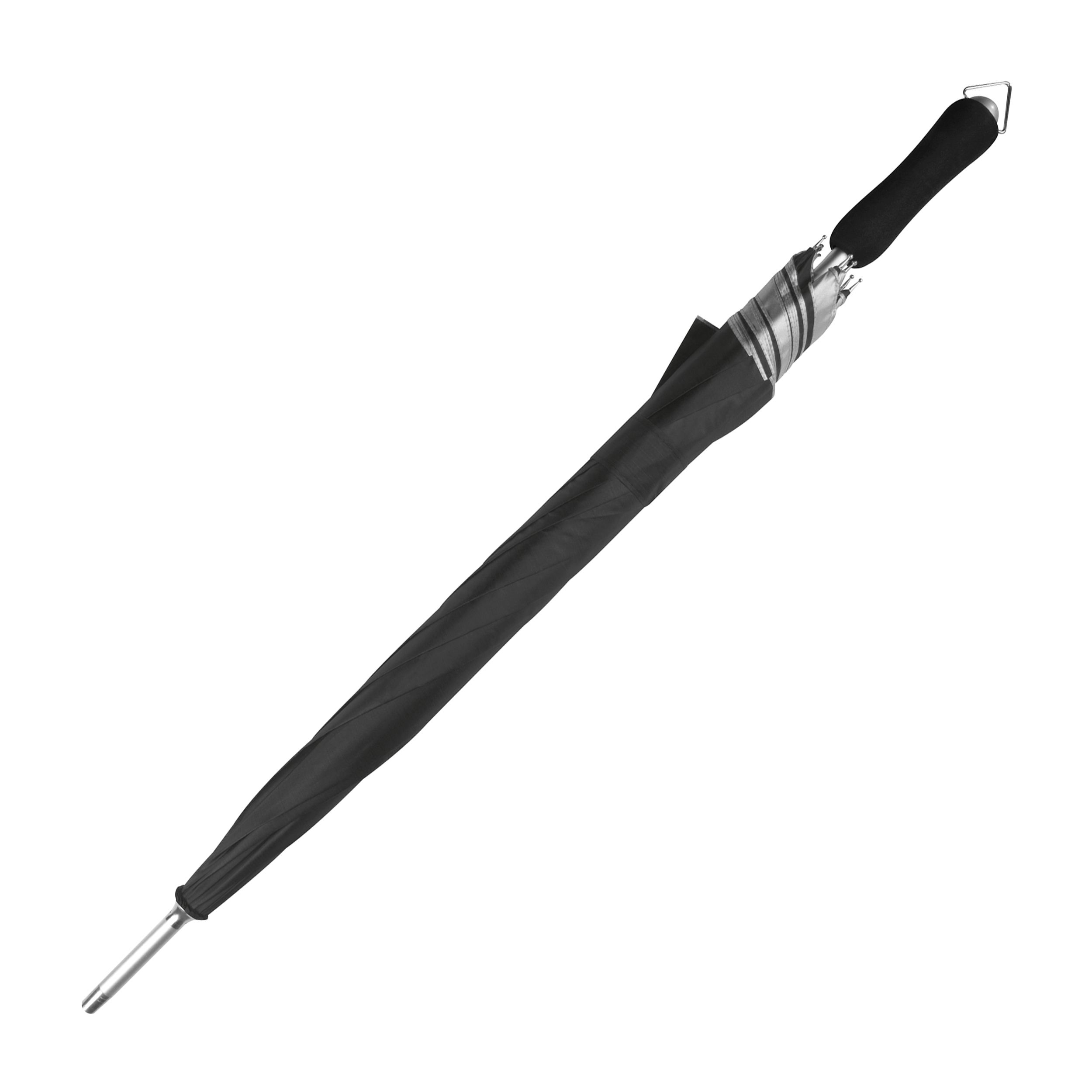 MA45202-03Automatikschirm aus Polyester mit Aluminium Gestaenge und UV Schutz_ schwarz