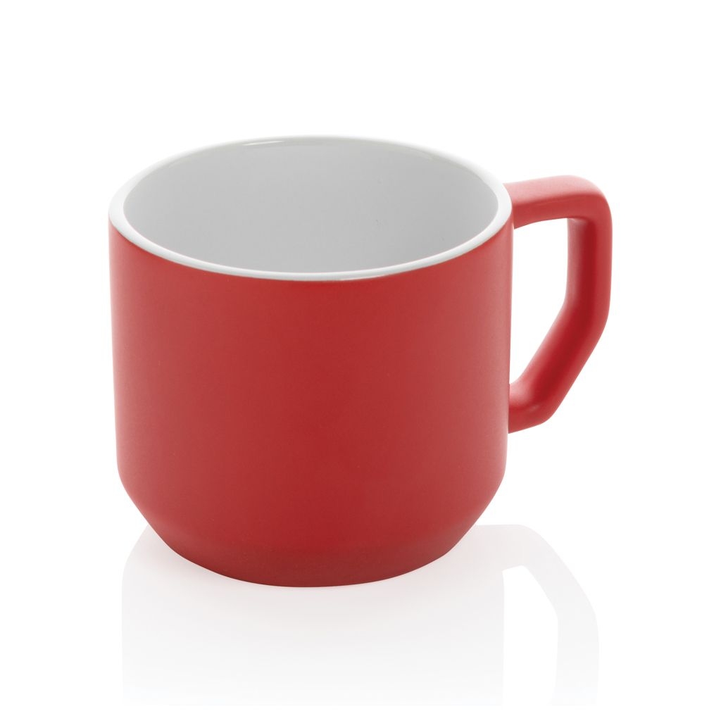 XDP434.04-4Moderne Keramiktasse_ 350ml_ rot