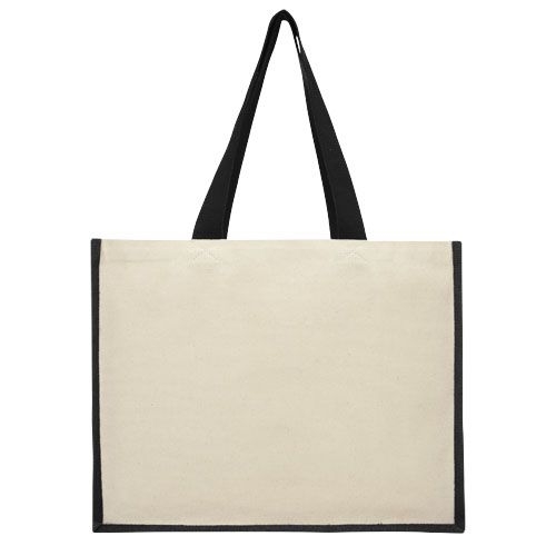 PF210701-4Varai 320 g_m Canvas und Jute Einkaufstasche 23L_ schwarz