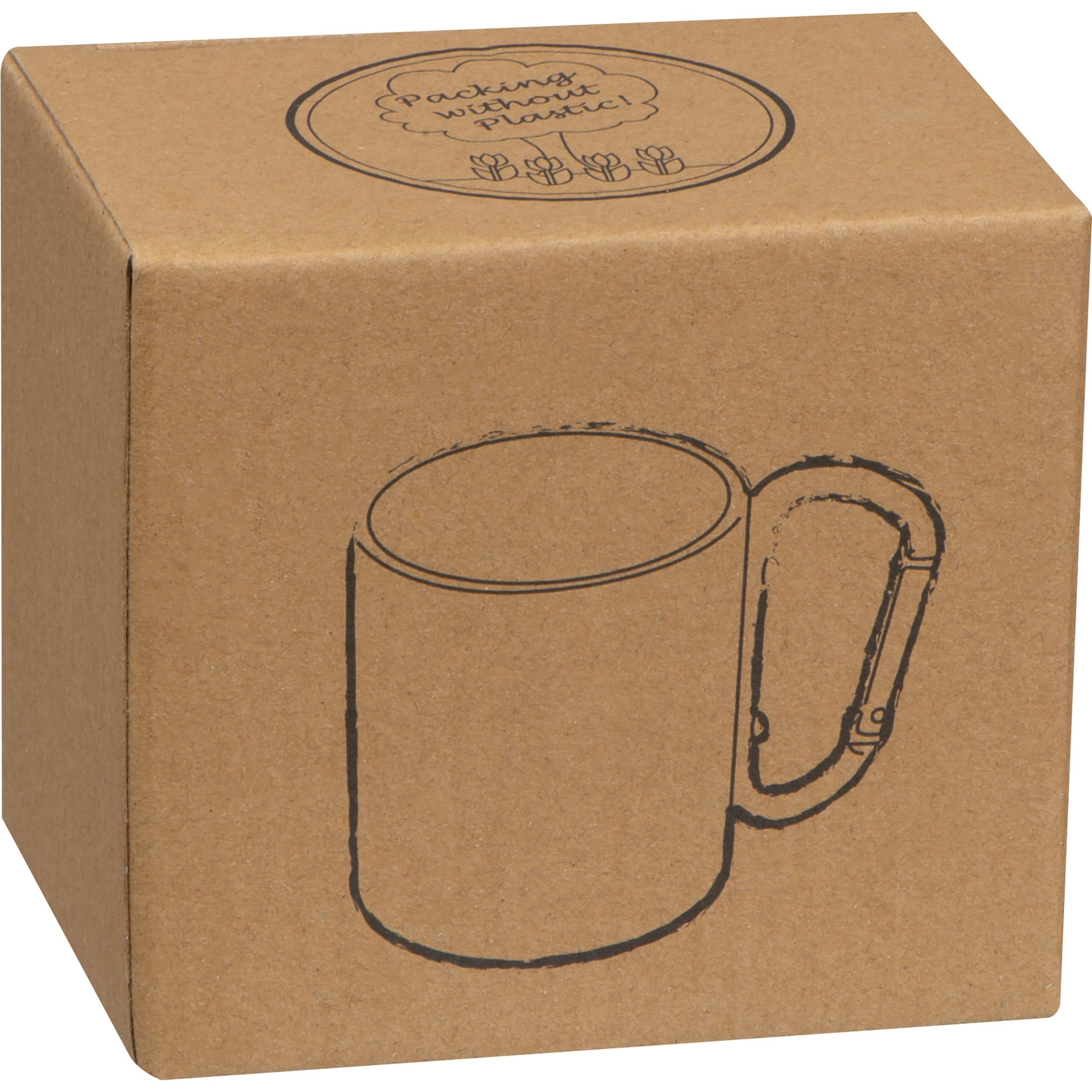 MA81367-09Tasse aus Metall mit Karabinerhaken_ 200ml_ gruen