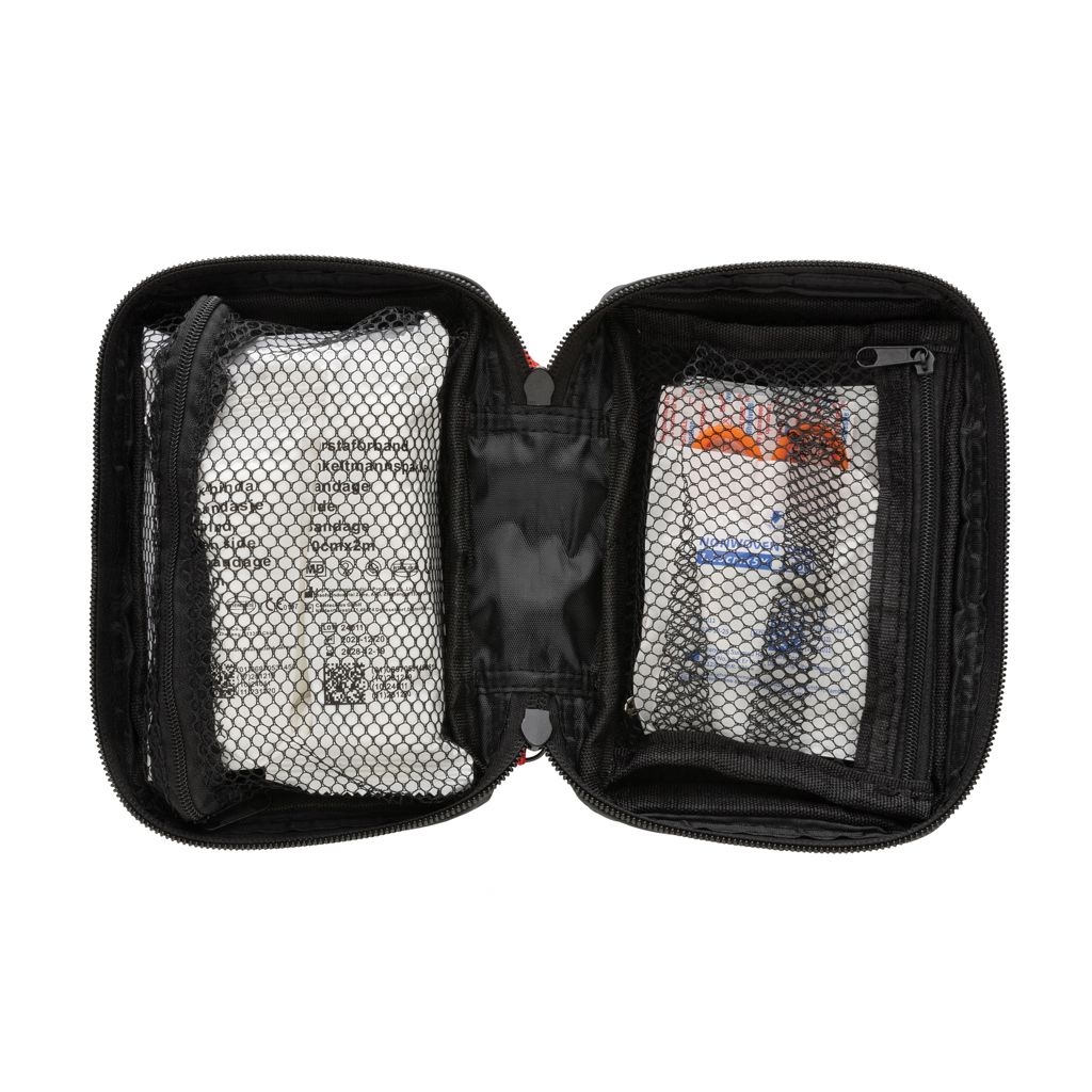 XDP265.41-1Erste-Hilfe-Set in RCS recycelter Nubuk-PU Tasche_ schwarz