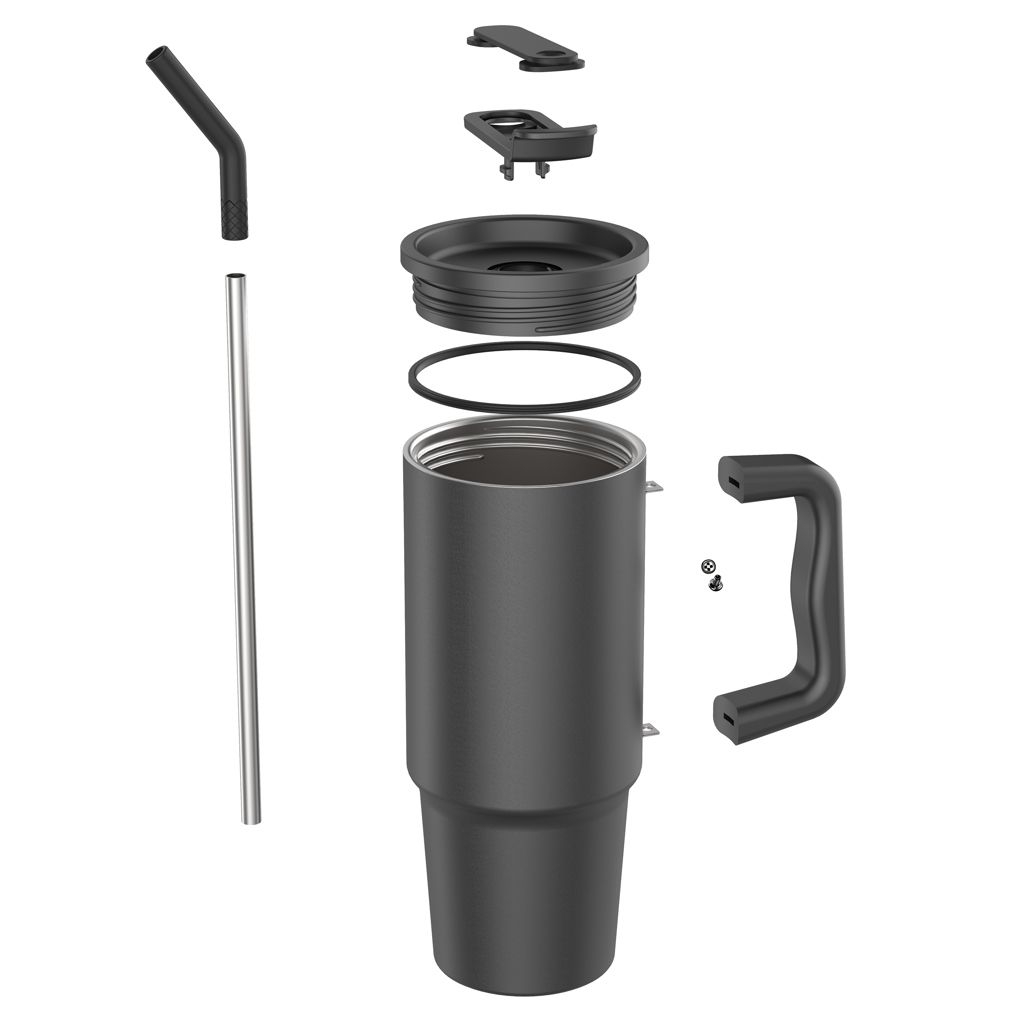 XDP437.30-01Embrace Deluxe Becher aus RCS recyceltem Edelstahl 900ml_ schwarz